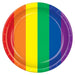 Rainbow 9-Inch Party Plates, 8 Count