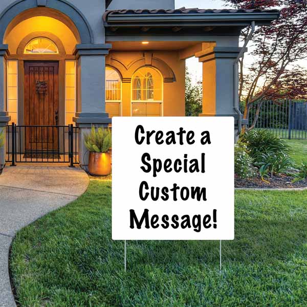 Blank Plastic Yard Sign