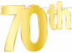 Gold Foil 70th Birthday Streamer