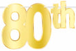 Gold Foil 80th Birthday Streamer