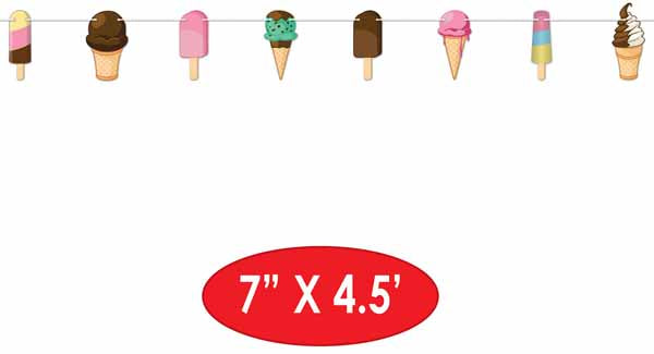 Ice Cream Party Streamer, 1 per Pack