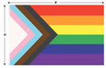 PRIDE FLAG FABRIC 3'X5' W/2 GROMMETS