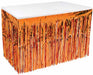Orange Metallic Table Skirt, 30 Inches x 14 Feet