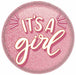 It's a Girl Printed Button