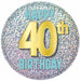 40th Birthday Printed Button