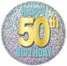 50th Birthday Printed Button