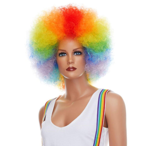 "Rainbow Clown Wig By Wb"