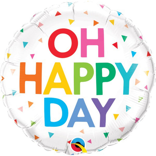Rainbow Confetti 18" Round Package - Oh Happy Day!