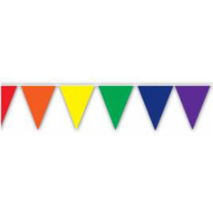 "Rainbow Pennant Banner - 12'10 For Indoor/Outdoor Use"