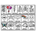 "Rainbow Stamp Set For Creative Face And Body Art - Disguise Stix Stampt Oos"