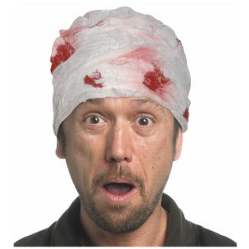 "Realistic Blood Spatter Head Bandages"