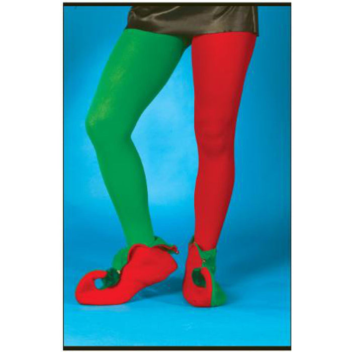 Red/Green Tights For Adults - One Size Fits Most