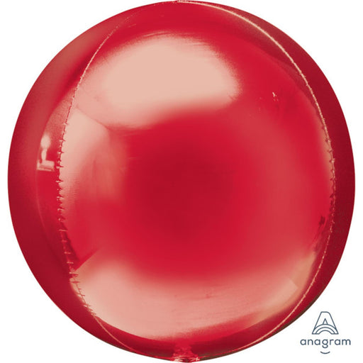 Red Orbz Balloons 16" - G20 Pkg Solid