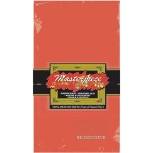 Red Plastic Table Cover 54"X108"