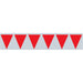 Red Triangular Pennant Banner - 10" X 12' - 1/Pack