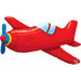 Red Vintage Airplane 36" Balloon Shape