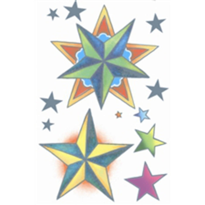 "Retro Star Temporary Tattoos"