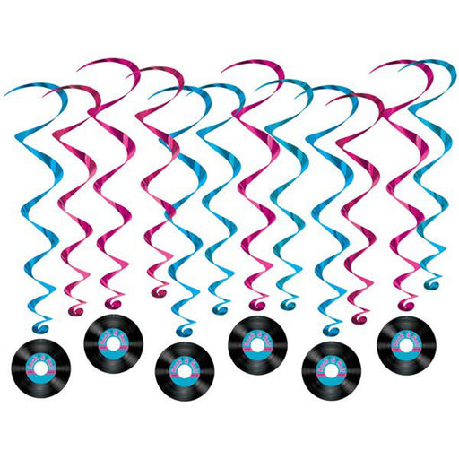Rock & Roll Record Whirls - Pack Of 12