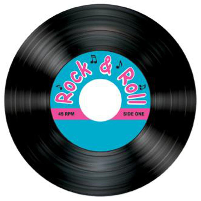 Rock & Roll Vinyl Coasters (Set Of 8, 3.5")