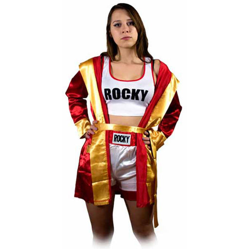 "Rocky Women'S Boxing Costume - Top, Short, Robe - Size Small"