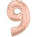 "Rose Gold #9 Balloon Package - 34" Size (Qual)"