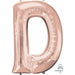 33 Inches Rose Gold Letter D Foil Balloon (1/Pk)