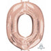 Rose Gold Letter O Shape With L34 Pkg - 33 Inches
