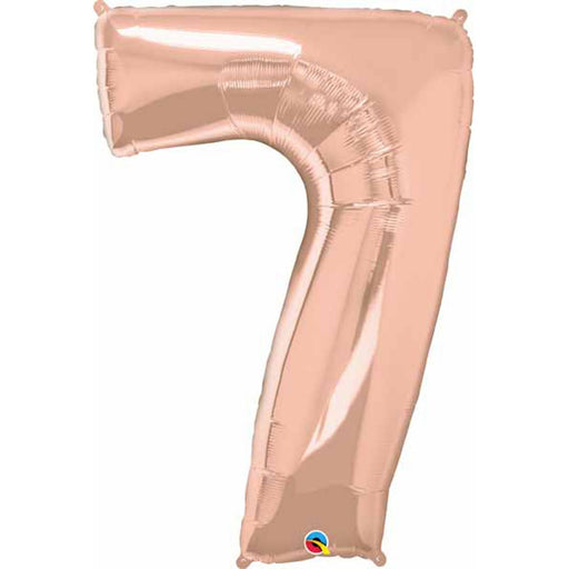 Rose Gold Number 7 Balloon (34") - Qualatex