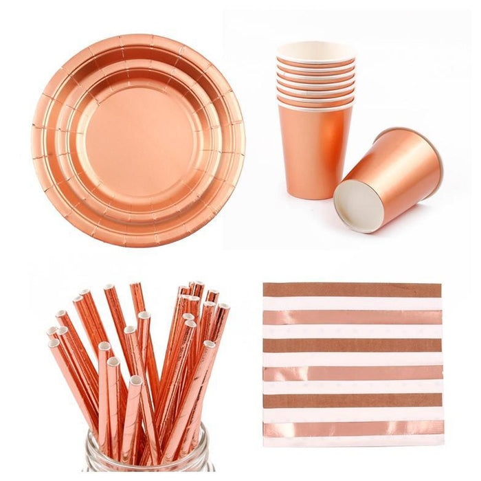 Rose Gold Party Tableware Set