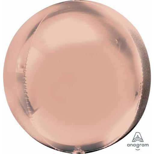 "Rose Gold Orbz G20 Decoration - 16" Flat Multicolored Solid Design"