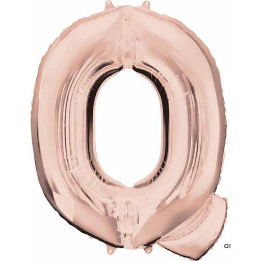 Rose Gold Letter Q Balloon Shape Package With L16 Ci.