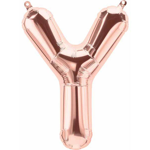 Rose Gold Letter Y 34" Decoration - Packaged 01453