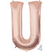 "Rose Gold Letter U Balloon - 33" Size"