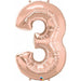 Rose Gold Number 3 Balloon Kit