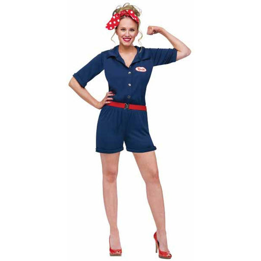 Rosie The Riveter Adult Costume Sm/Md 2-8 (1-Pk)