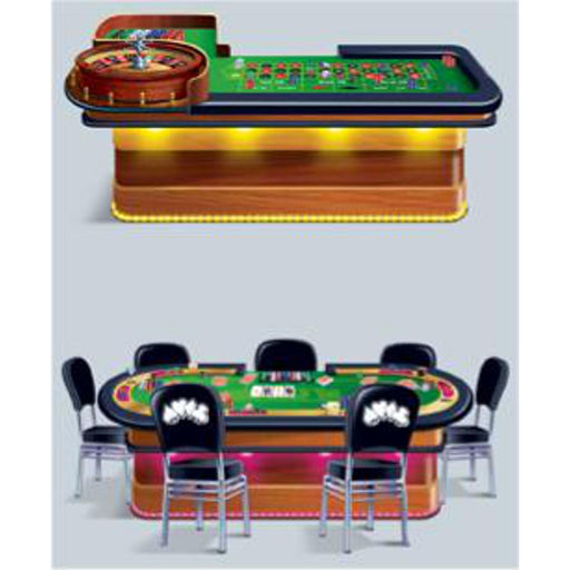 "Roulette And Poker Table Casino Props"