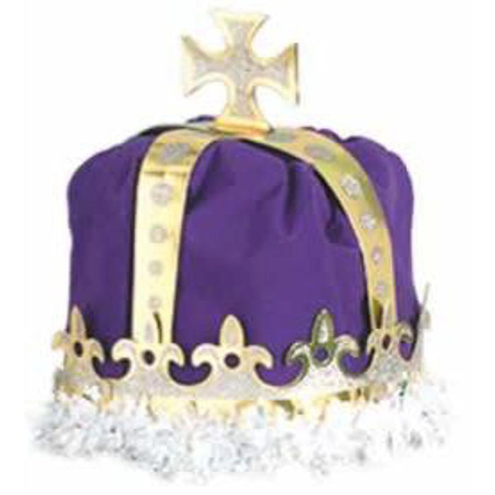 "Royal Purple Velour Crown - Bulk"