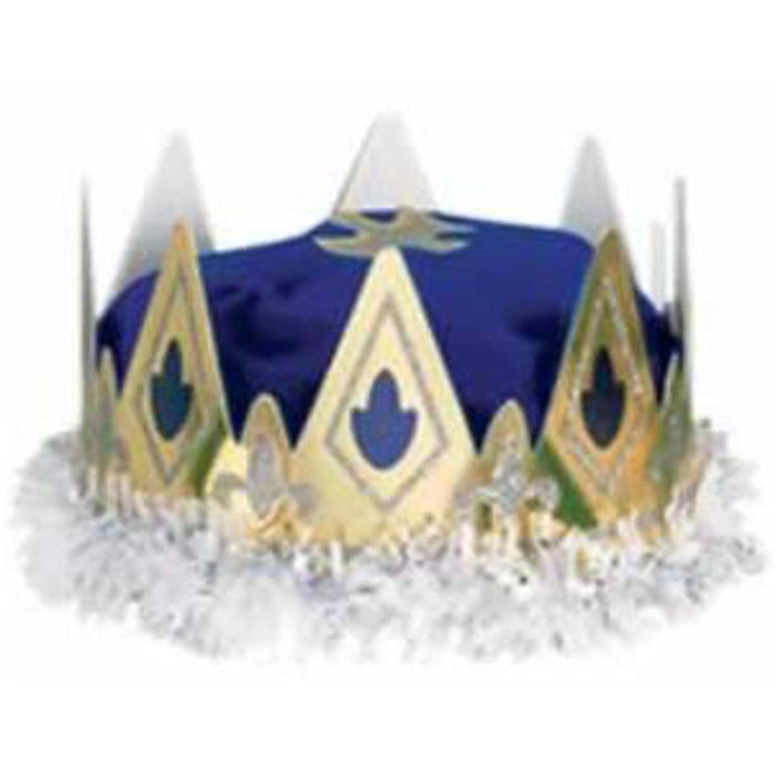 Royal Queens Crown Blue Velour - Bulk Pack.