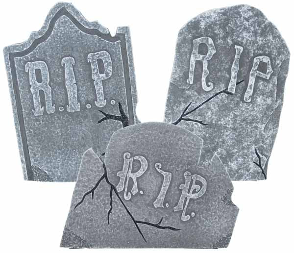 Crooked Tombstone Halloween Decoration Set