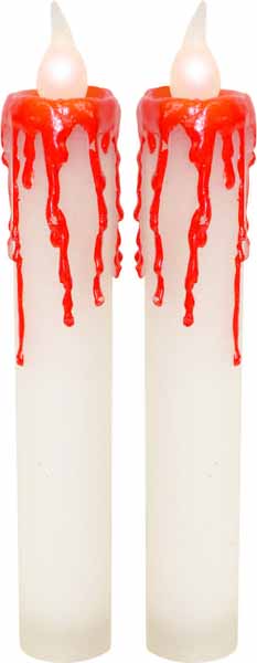 White Blood-Dripping Halloween Candles, Set of 2