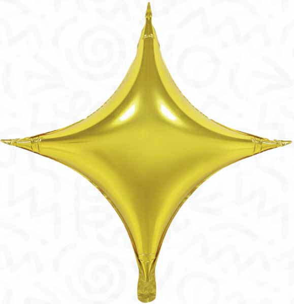 DecoChamp 18-Inch Gold Starpoint Foil Balloons, 5-Pack