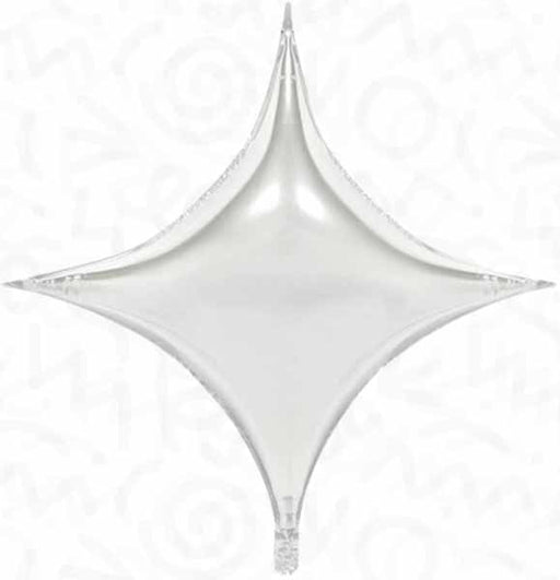 DecoChamp 18-Inch Silver Starpoint Foil Balloons, 5 Pack