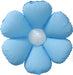 Decochamp Blue and White Flower Foil Balloon, 34 Inch