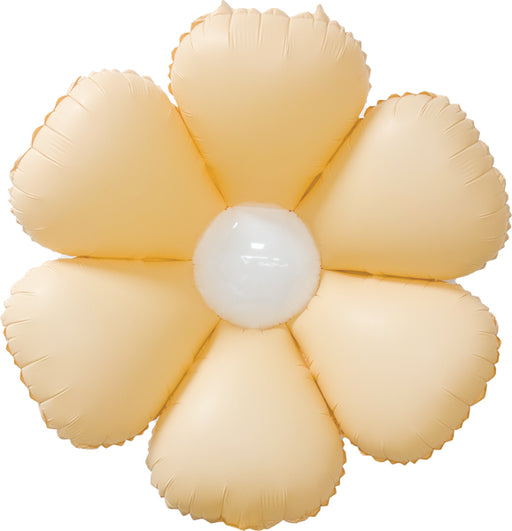 DecoChamp 16-Inch Peach and White Flower Foil Balloons, 4-Pack