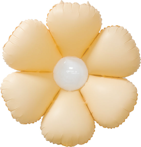 DecoChamp 16-Inch Peach and White Flower Foil Balloons, 4-Pack