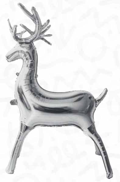 DecoChamp Silver Reindeer Foil Balloon, 34 Inch