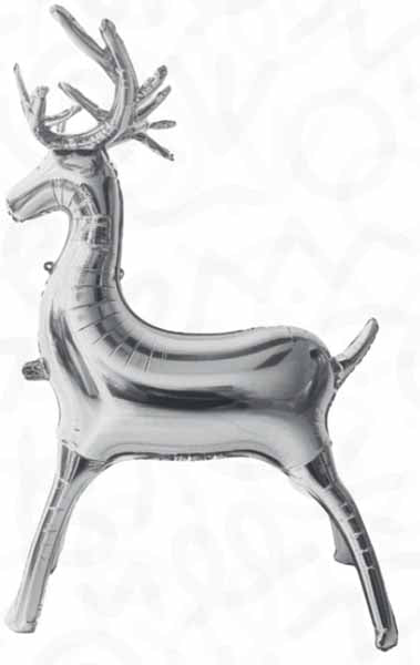 DecoChamp Silver Reindeer Foil Balloon, 20 Inch