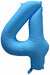 Decochamp 34-Inch Neon Blue Number 4 Balloon