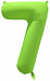 DecoChamp 34 Inch Neon Green Number 7 Balloon