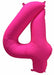 DecoChamp 34-Inch Neon Pink Number 4 Balloon